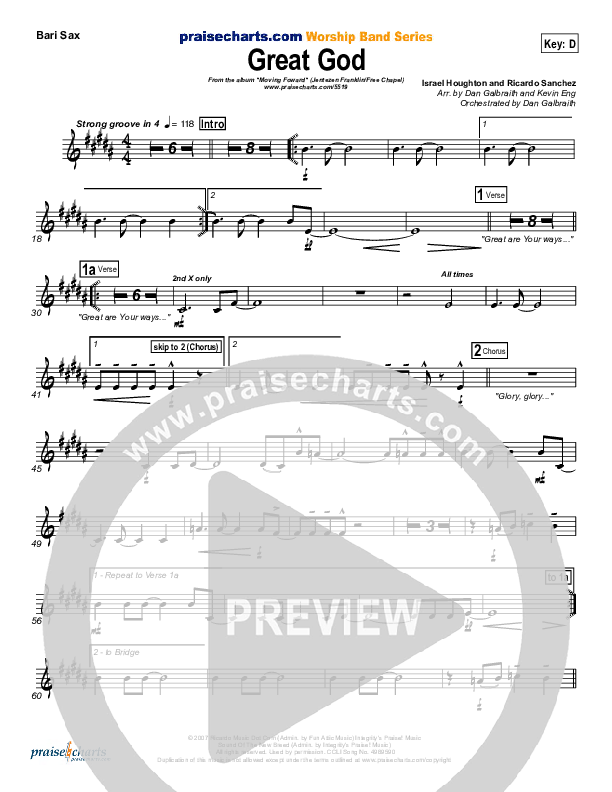 Great God Bari Sax (Jentezen Franklin / Free Chapel)