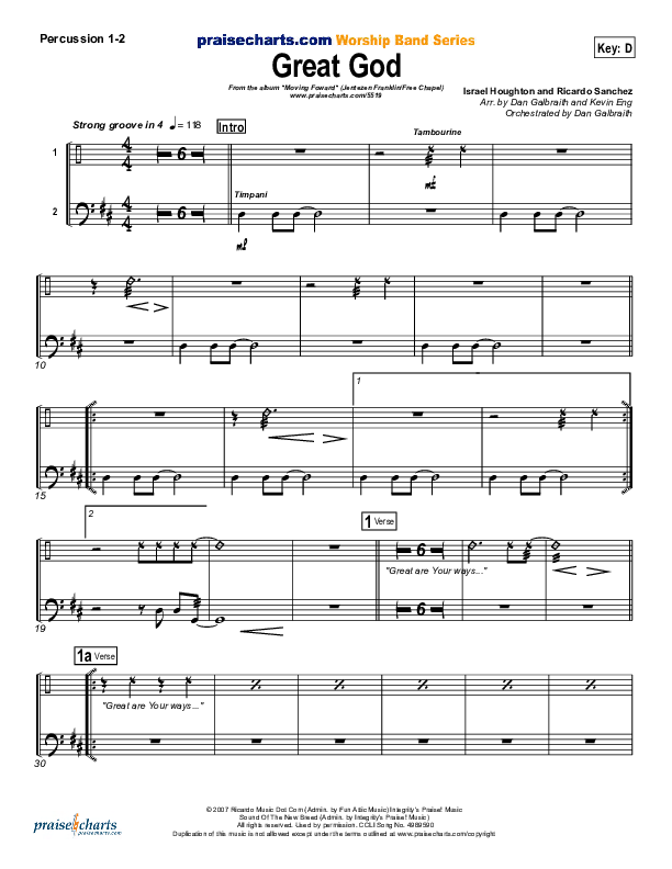 Great God Percussion 1/2 (Jentezen Franklin / Free Chapel)