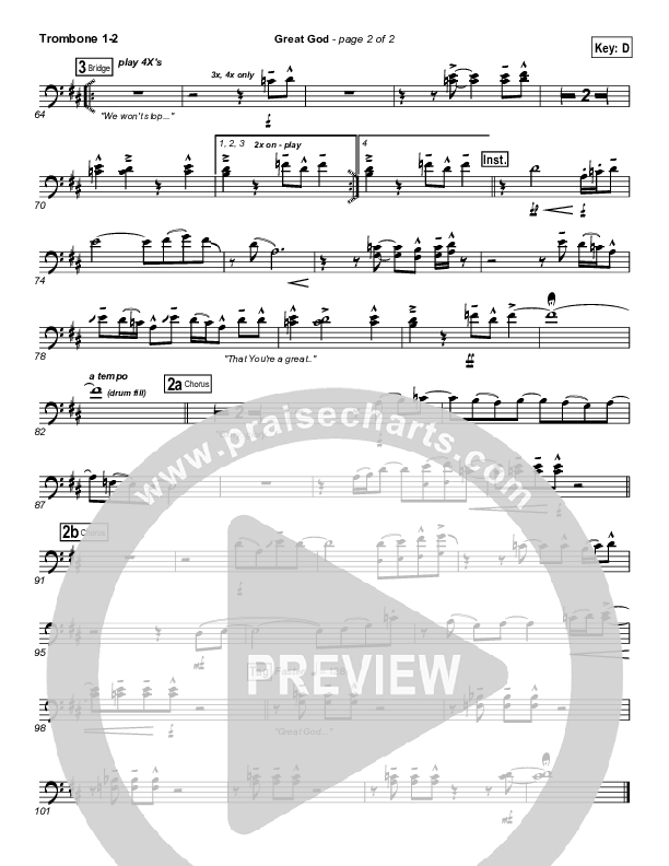 Great God Trombone 1/2 (Jentezen Franklin / Free Chapel)