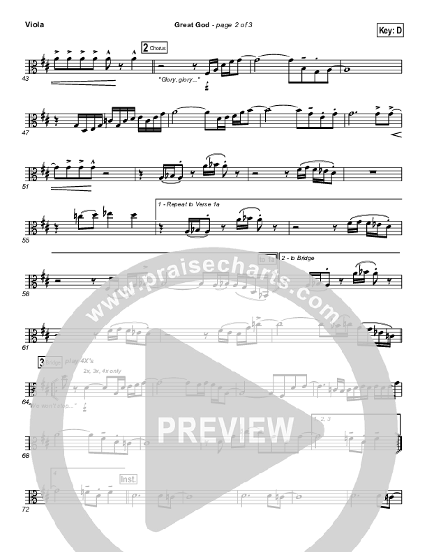 Great God Viola (Jentezen Franklin / Free Chapel)