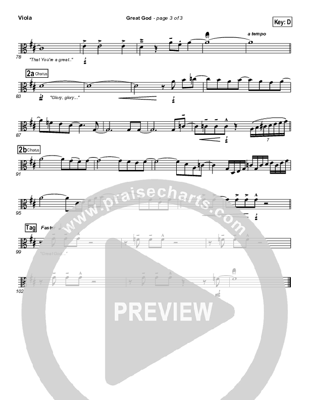 Great God Viola (Jentezen Franklin / Free Chapel)