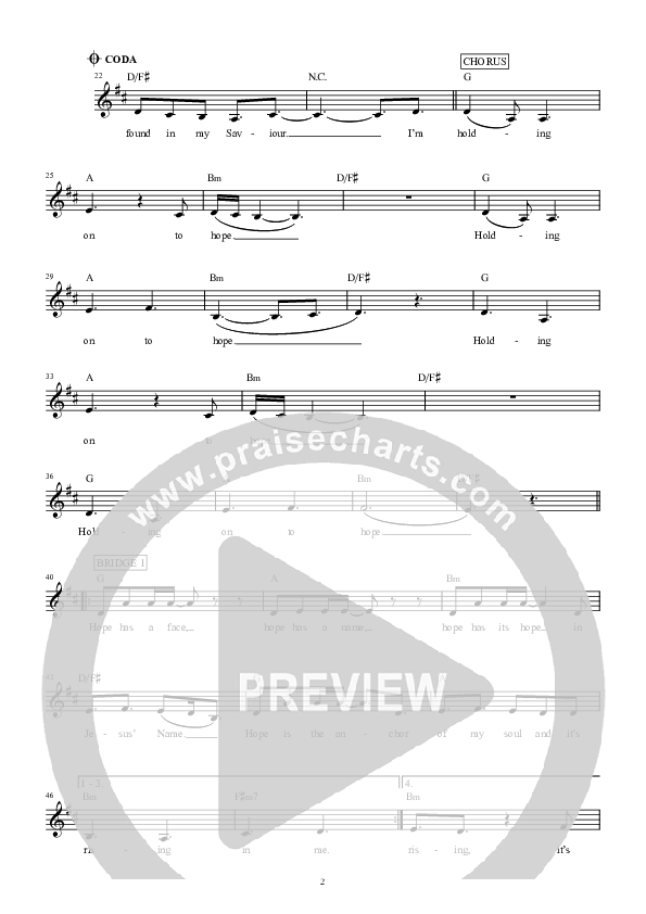 Holding On Lead Sheet (Emma Mullings)