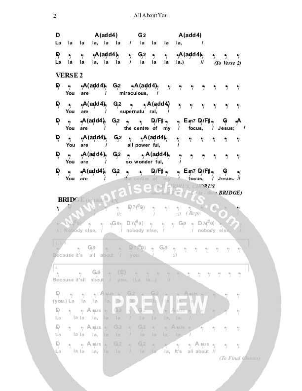 All About You Chords & Lyrics (Dennis Prince / Nolene Prince)