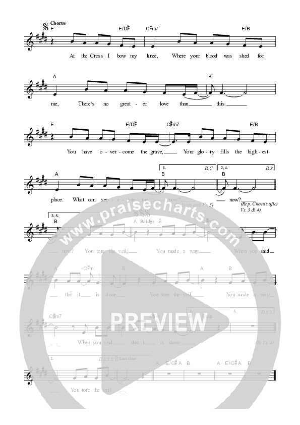 At The Cross Lead Sheet (SAT) (Dennis Prince / Nolene Prince)