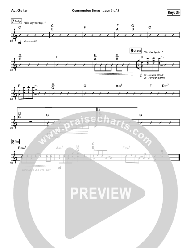 Communion Song Acoustic Guitar (Jonathan Stockstill / Bethany Music / Nicole Binion / BJ Putnam)