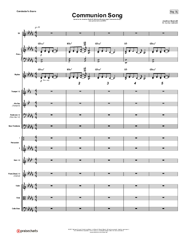 Communion Song Conductor's Score (Jonathan Stockstill / Bethany Music / Nicole Binion / BJ Putnam)