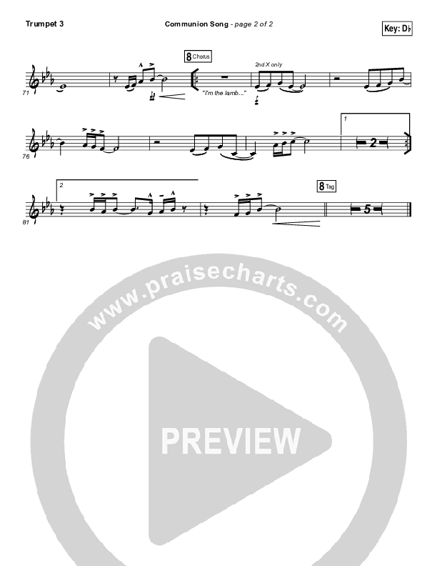 Communion Song Trumpet 3 (Jonathan Stockstill / Bethany Music / Nicole Binion / BJ Putnam)