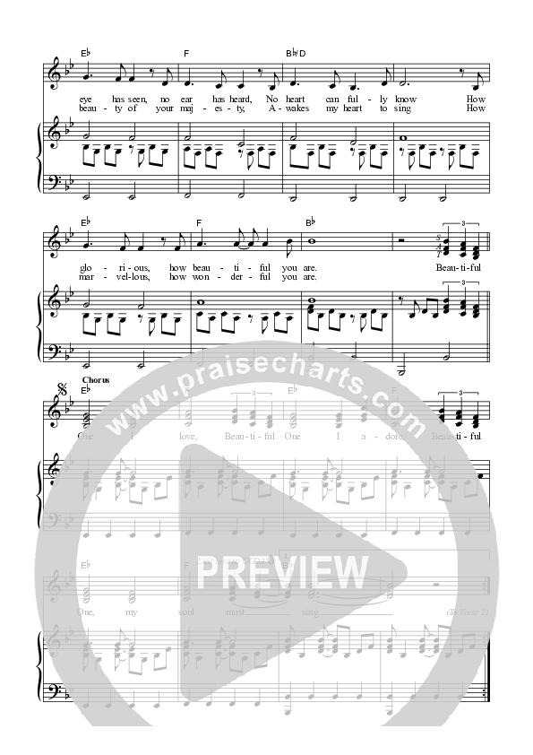Beautiful One Piano/Vocal (SAT) (Dennis Prince / Nolene Prince)