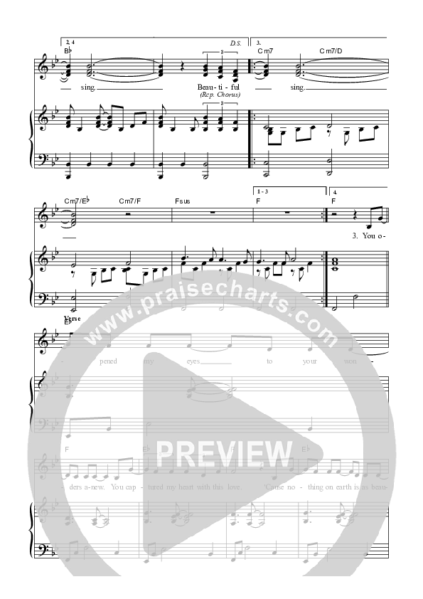 Beautiful One Piano/Vocal (SAT) (Dennis Prince / Nolene Prince)