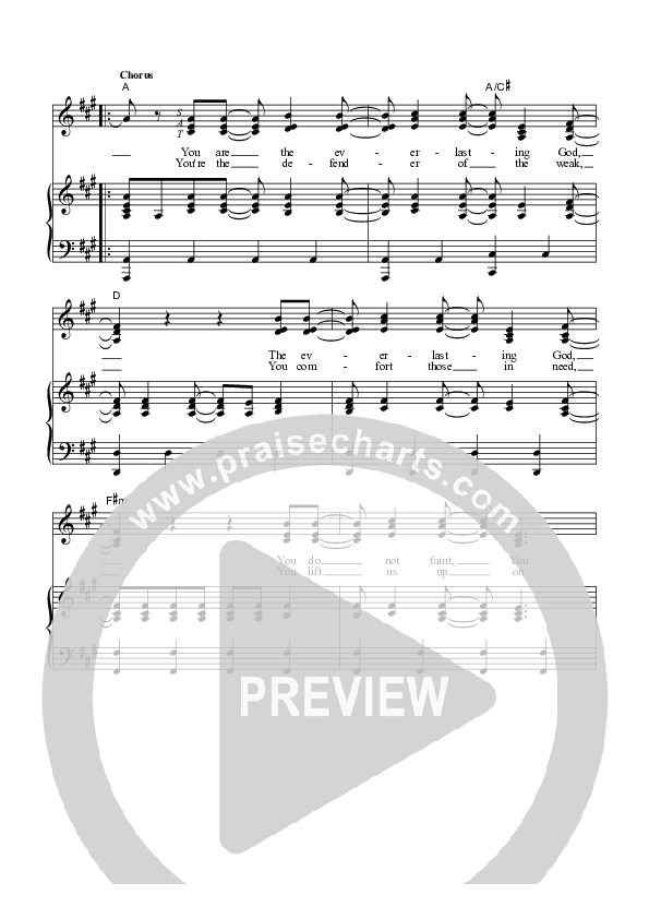 Everlasting God Piano/Vocal (SAT) (Dennis Prince / Nolene Prince)
