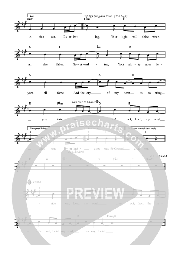 From The Inside Out Lead Sheet (SAT) (Dennis Prince / Nolene Prince)
