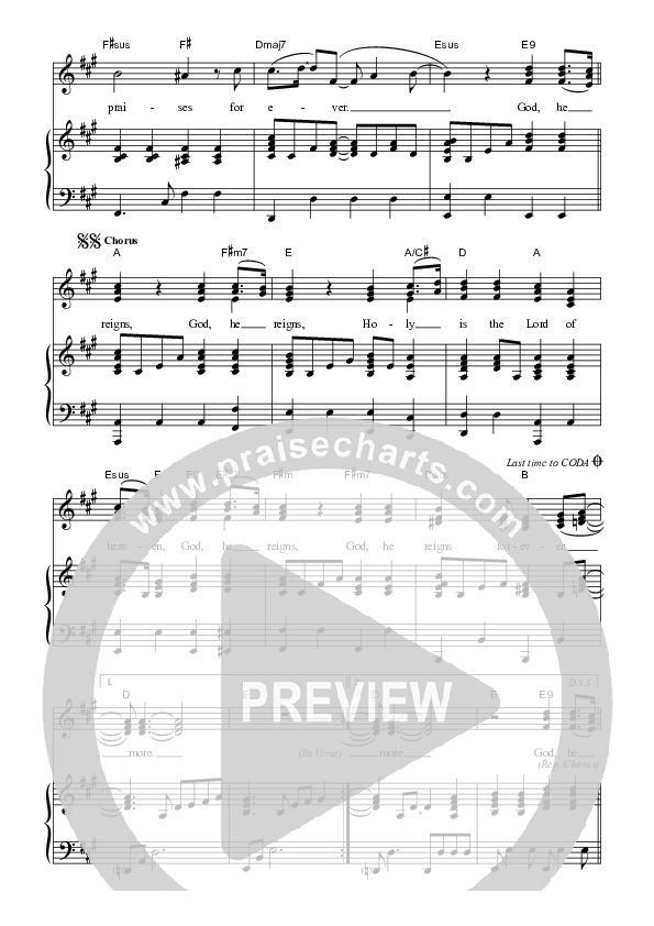 God He Reigns Piano/Vocal (SAT) (Dennis Prince / Nolene Prince)