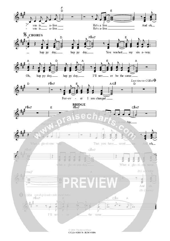 Happy Day Piano/Vocal & Lead (Dennis Prince / Nolene Prince)