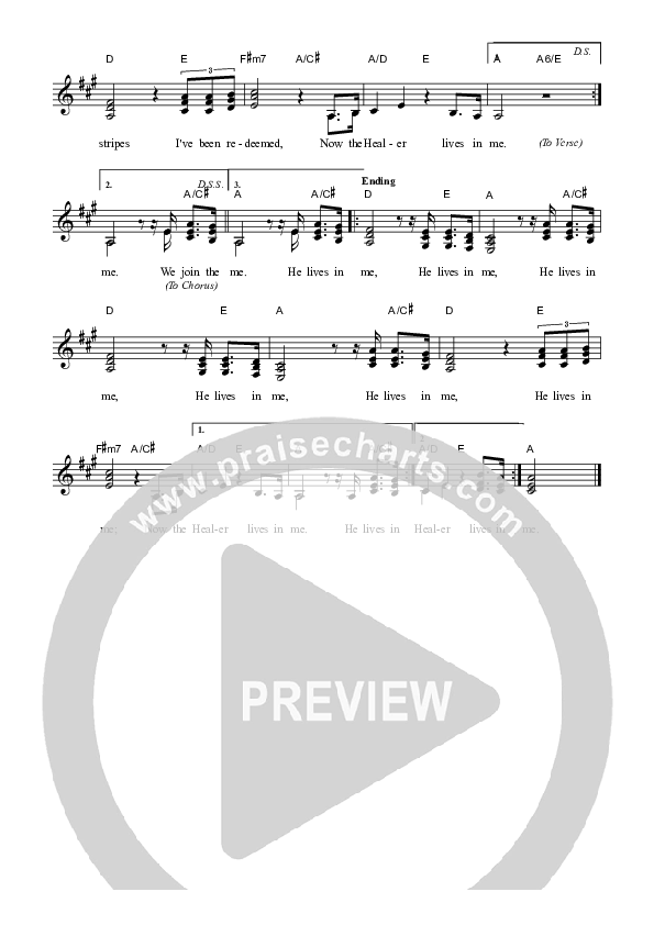 He Lives In Me Piano/Vocal & Lead (Dennis Prince / Nolene Prince)