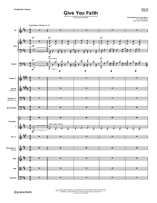 Give You Faith Conductor's Score (Laura Story)