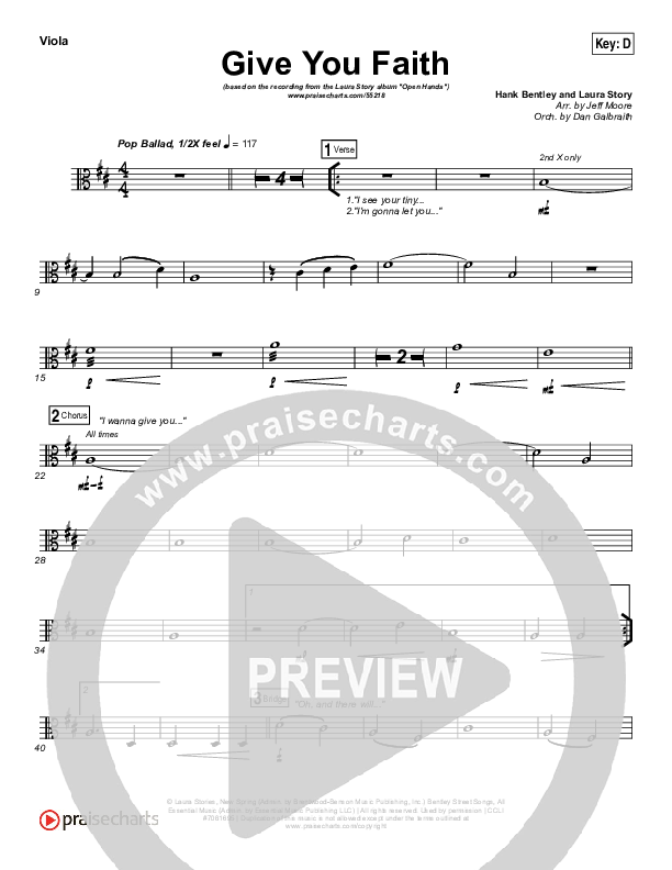 Give You Faith Viola (Laura Story)