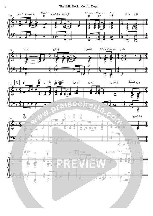 The Solid Rock Piano Sheet (David Arivett)