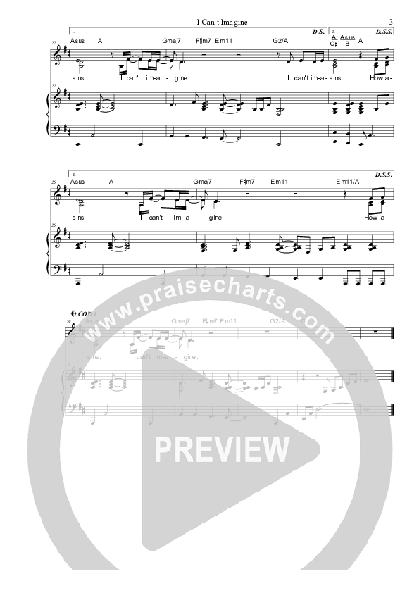 I Can't Imagine Piano/Vocal (SAT) (Dennis Prince / Nolene Prince)