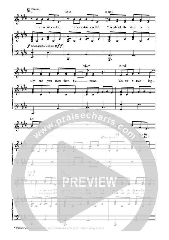 Indescribable Piano/Vocal (SAT) (Dennis Prince / Nolene Prince)