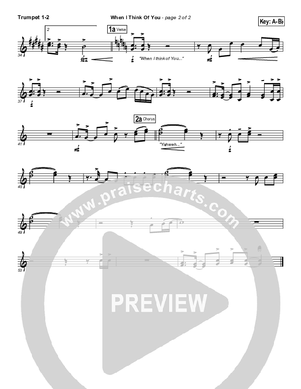 When I Think Of You Trumpet 1,2 (Michael W. Smith)