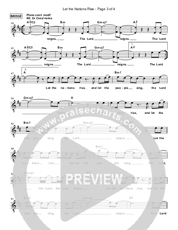 Let The Nations Rise Lead & Piano (Christ For The Nations / Gabriel Alfred)