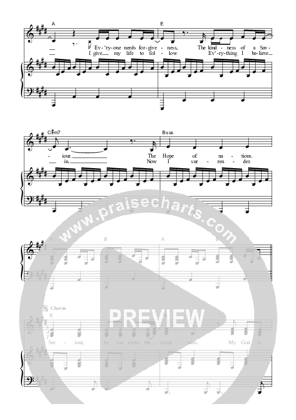 Mighty To Save Piano/Vocal (SAT) (Dennis Prince / Nolene Prince)