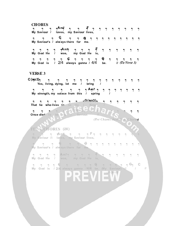 My Savior My God Chords & Lyrics (Dennis Prince / Nolene Prince)