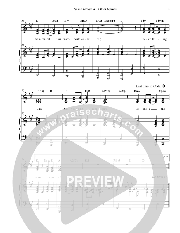 Name Above All Other Names Piano/Vocal (SAT) (Dennis Prince / Nolene Prince)