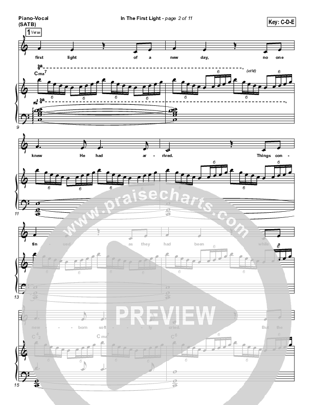 In The First Light Piano/Vocal (SATB) (Travis Cottrell)