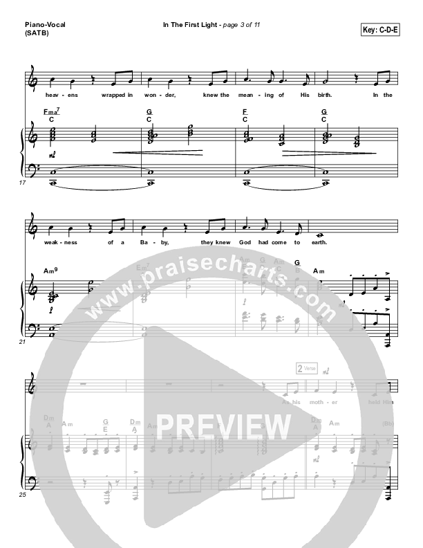 In The First Light Piano/Vocal (SATB) (Travis Cottrell)