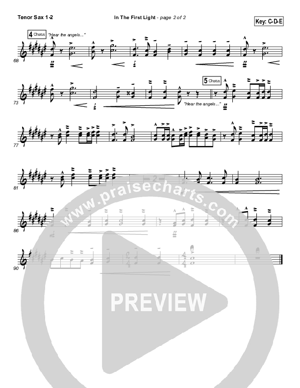 In The First Light Tenor Sax 1/2 (Travis Cottrell)