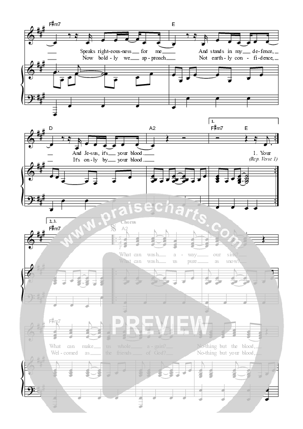 Nothing But The Blood Piano/Vocal (SAT) (Dennis Prince / Nolene Prince)