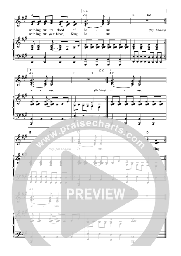 Nothing But The Blood Piano/Vocal (SAT) (Dennis Prince / Nolene Prince)