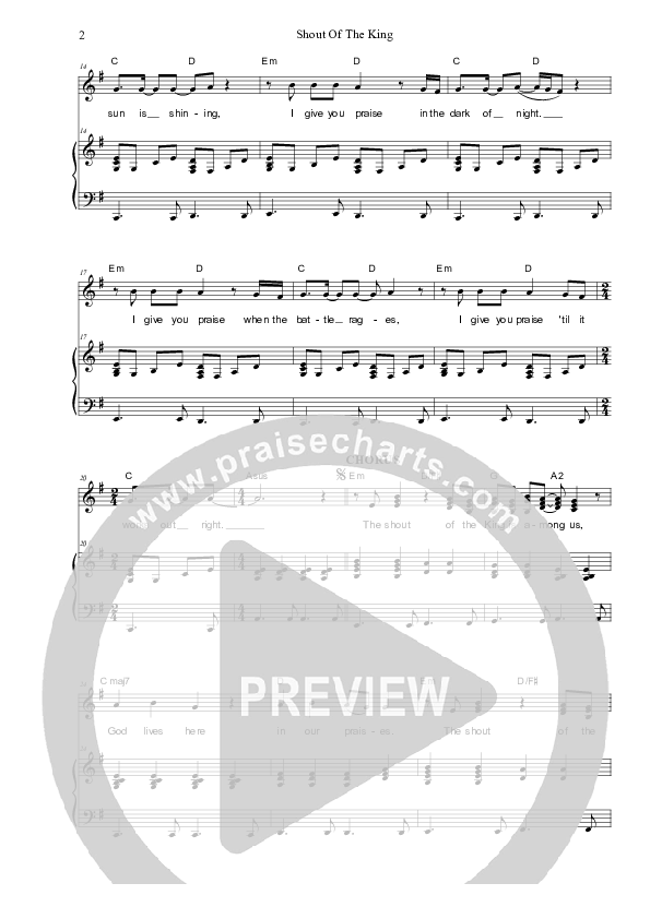 Shout Of The King Piano/Vocal (SAT) (Dennis Prince / Nolene Prince)