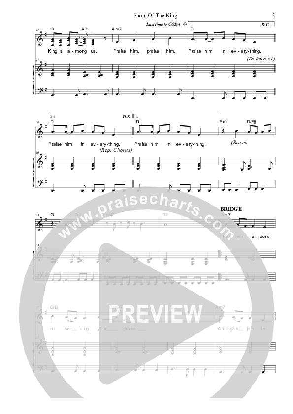 Shout Of The King Piano/Vocal (SAT) (Dennis Prince / Nolene Prince)