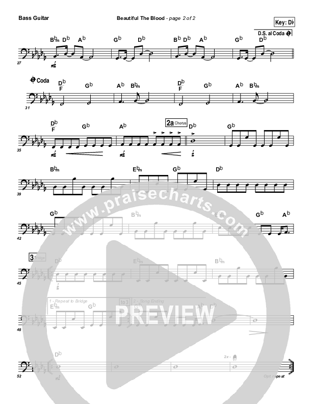 Beautiful The Blood Bass Guitar (FEE Band)