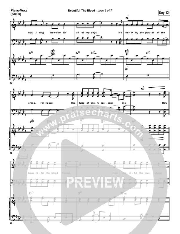 Beautiful The Blood Lead & Piano (FEE Band)