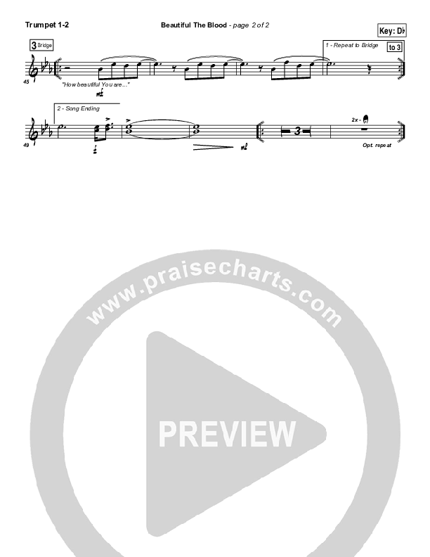 Beautiful The Blood Trumpet 1,2 (FEE Band)