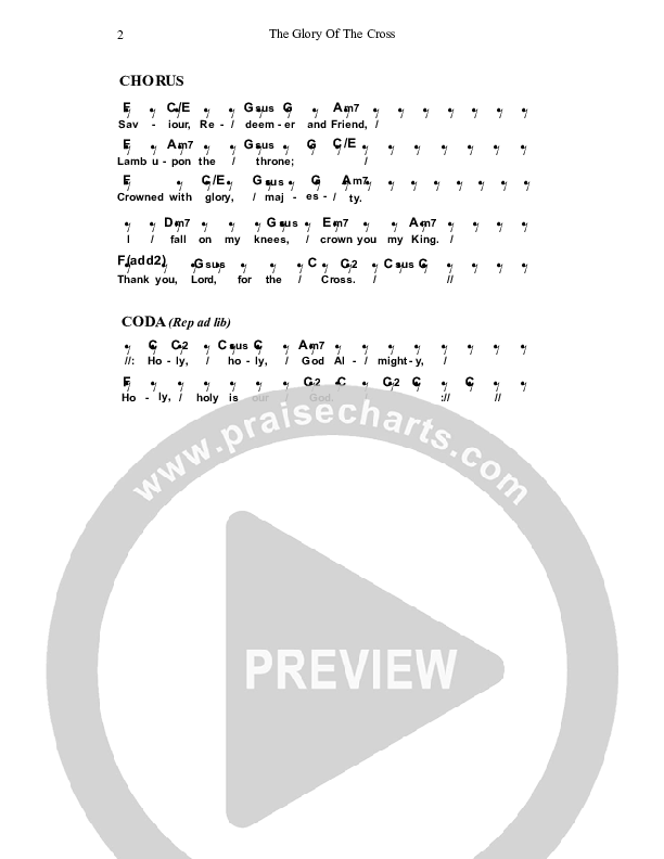 The Glory Of The Cross Chords & Lyrics (Dennis Prince / Nolene Prince)