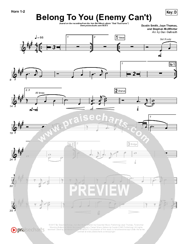 Belong To You (Enemy Can't) Brass Pack (Iron Bell Music)