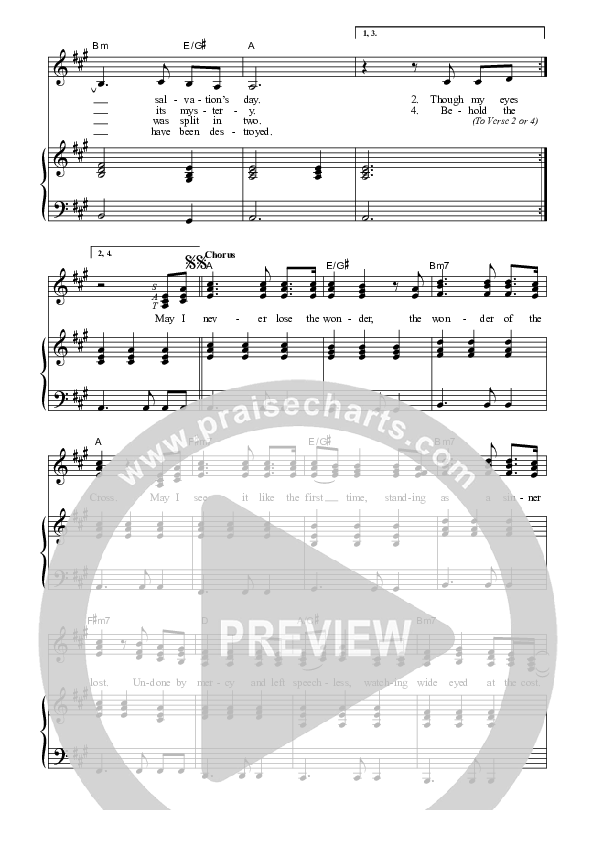 The Wonder Of The Cross Piano/Vocal (SAT) (Dennis Prince / Nolene Prince)
