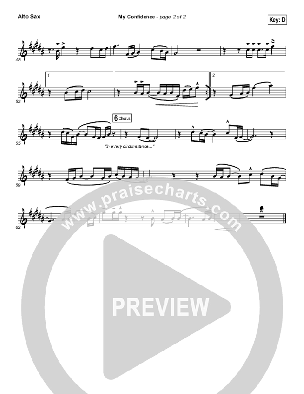 My Confidence Alto Sax (Iron Bell Music)