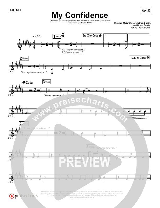 My Confidence Bari Sax (Iron Bell Music)