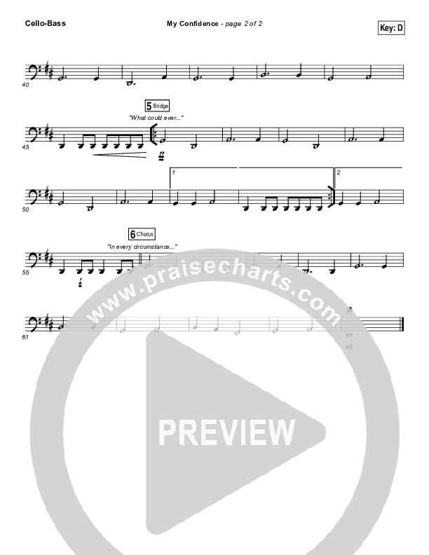 My Confidence Cello/Bass (Iron Bell Music)