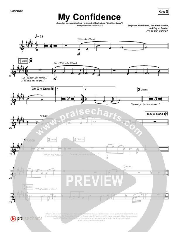 My Confidence Clarinet (Iron Bell Music)