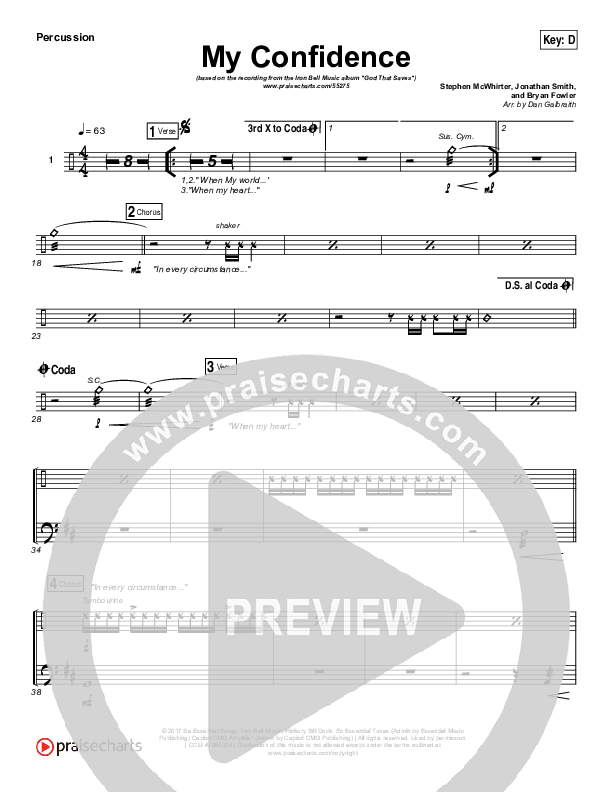 My Confidence Percussion (Iron Bell Music)