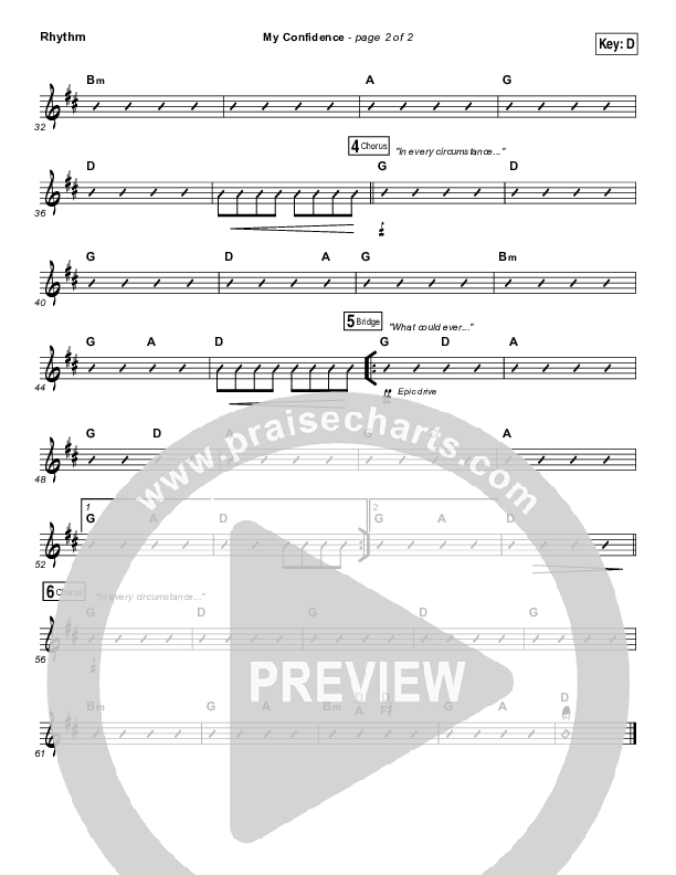 My Confidence Rhythm Chart (Iron Bell Music)