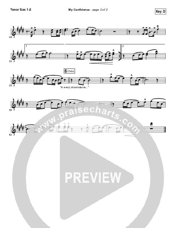 My Confidence Tenor Sax 1/2 (Iron Bell Music)