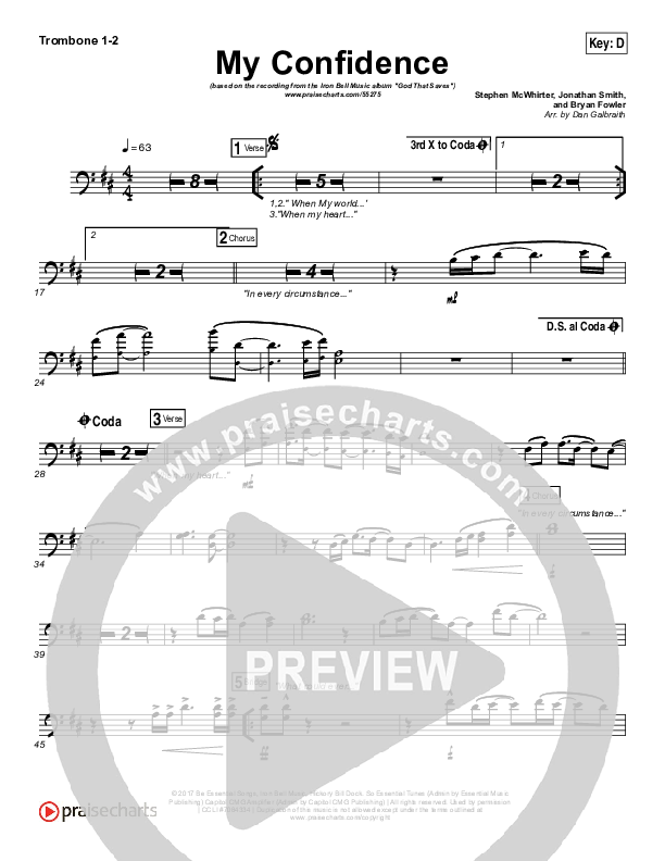 My Confidence Trombone 1/2 (Iron Bell Music)
