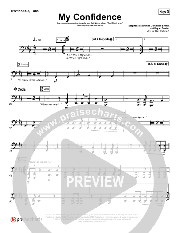 My Confidence Trombone 3/Tuba (Iron Bell Music)